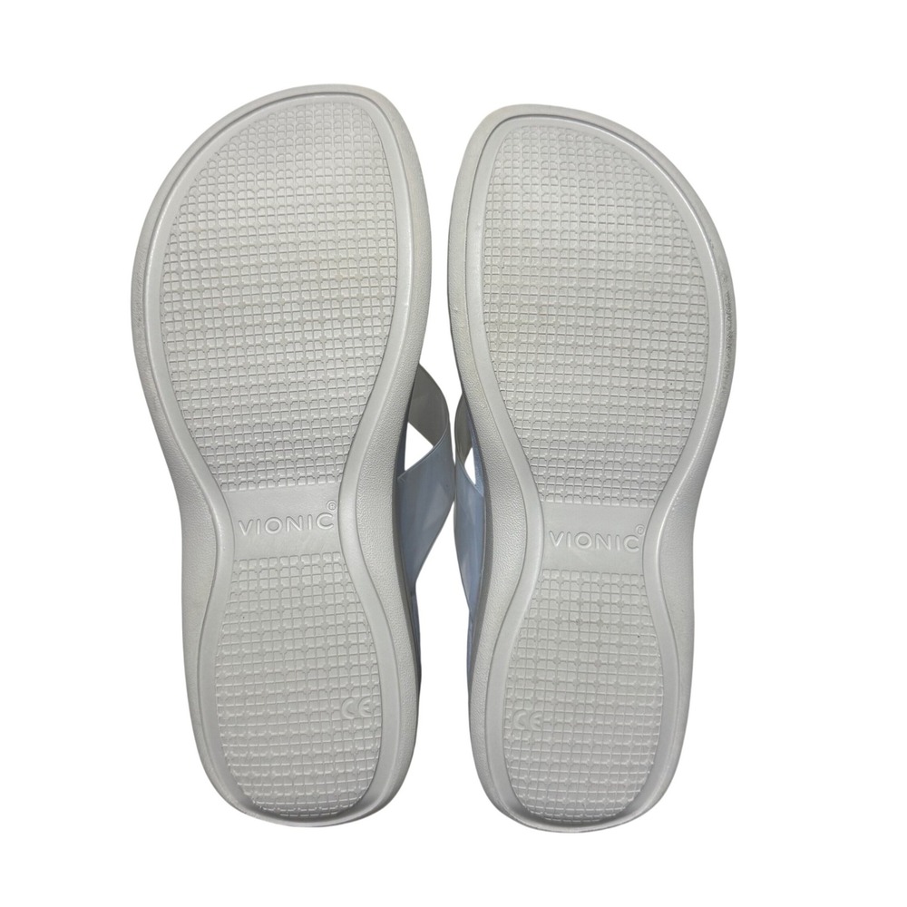 Vionic Luminous Platform Thong Sandals 9 Blue Excellent Orthotic Casual - Picture 9 of 10